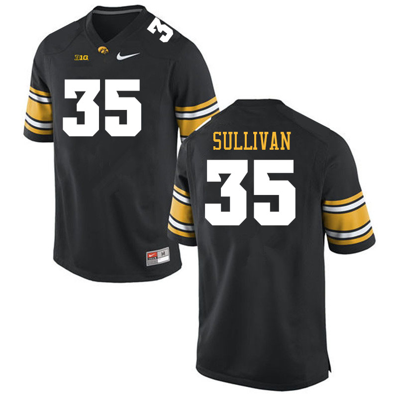 Men #35 Justice Sullivan Iowa Hawkeyes College Football Jerseys Sale-Black